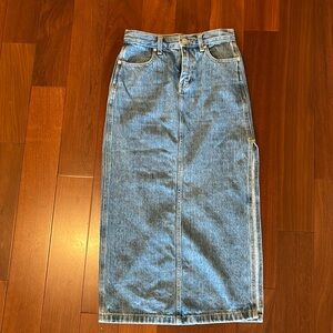 Denim maxi skirt -TNA by Aritzia